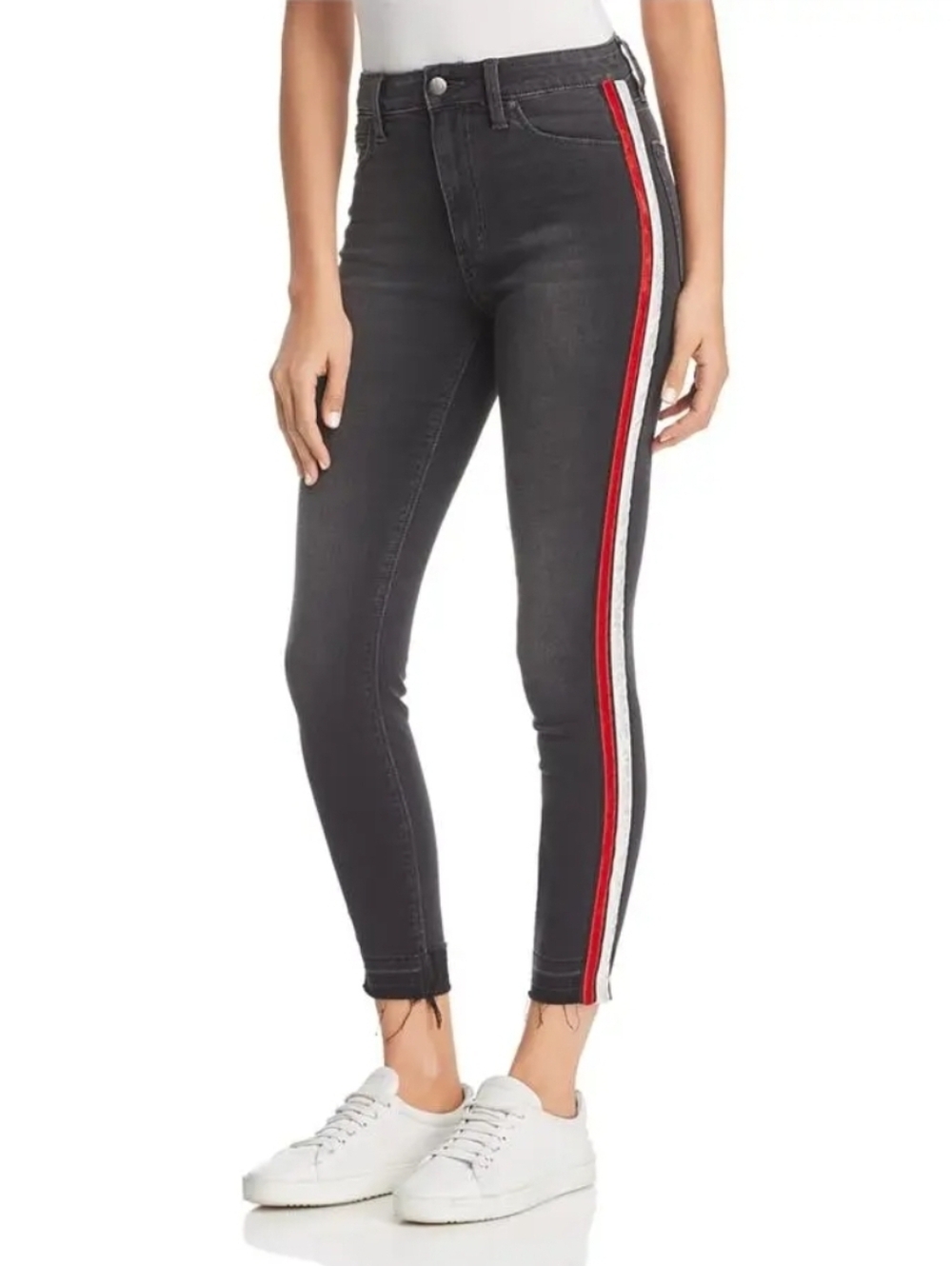 ❤️ JOE'S HIGH RISE SKINNY ANKLE JEANS WITH TUXEDO STRIPE, 2 (26)